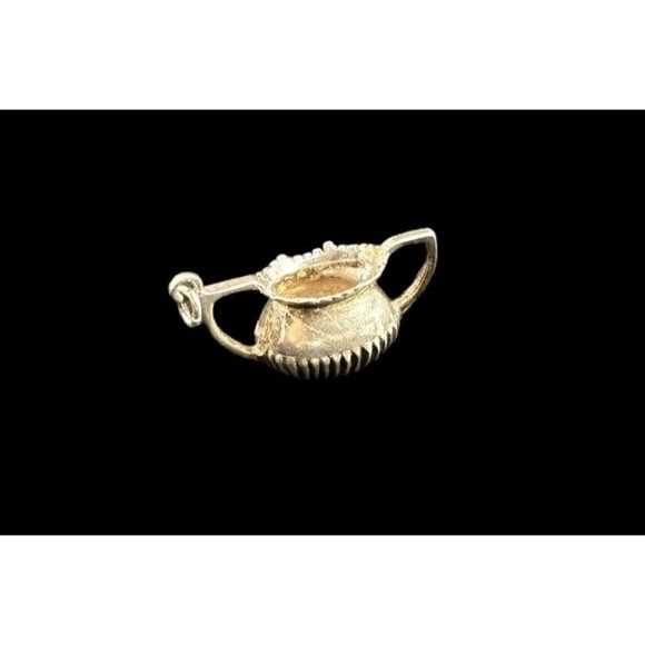 Charm Pendant Signed 925 REO 3D Teapot Sterling Silver Vintage Dangle - Picture 5 of 6